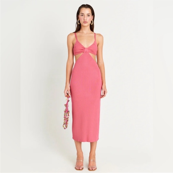 Cult Gaia | Serita Knit Dress in Blossom Pink Small - Picture 4 of 12